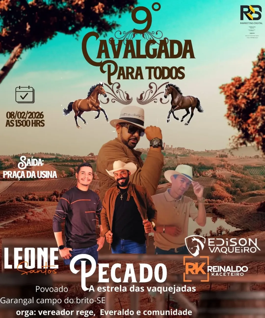 ​Campo do Brito: 9ª Cavalgada Para Todos acontece neste domingo (8)